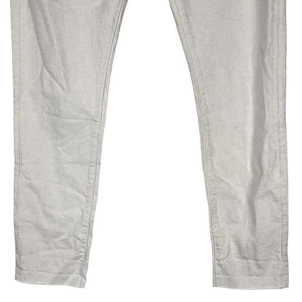 FRAME Le Garçon Mid Rise Straight Cotton Linen Jeans Natural Heather Size 30 NWT - Picture 9 of 16